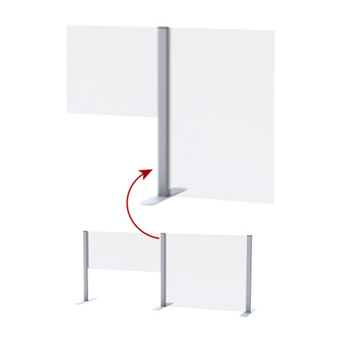 Countertop Sneeze Guard Center Upright