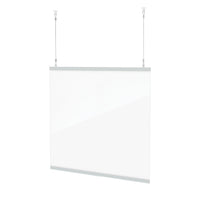 Cough and Sneeze Protection: 28 Inch Wide Hanging Sneeze Guard
