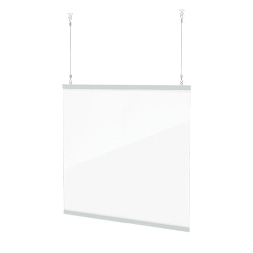 Cough and Sneeze Protection: 28 Inch Wide Hanging Sneeze Guard