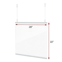 28" Wide Hanging Sneeze Guard