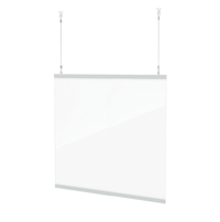 Cough and Sneeze Protection: 28 Inch Wide Hanging Sneeze Guard