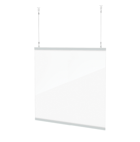 Cough and Sneeze Protection: 28 Inch Wide Hanging Sneeze Guard