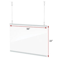 56" Wide Hanging Sneeze Guard