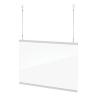56" Wide Hanging Sneeze Guard
