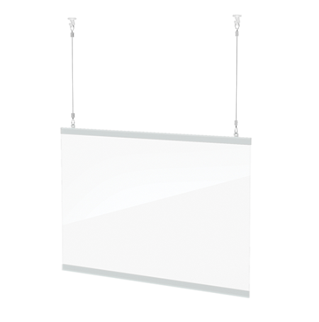 56" Wide Hanging Sneeze Guard
