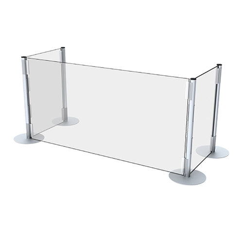 24" Uprights for 3 Panel Coughing and Sneezing Protective Shield for Retail and Services