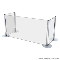 Uprights for 3 Panel Coughing and Sneezing Protective Shield for Retail and Services (Acrylic Panels NOT Included)