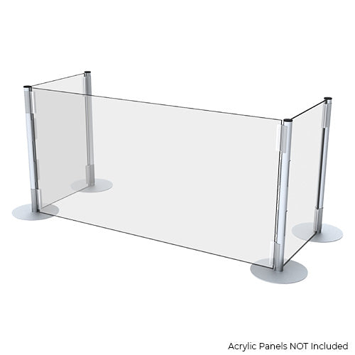 Uprights for 3 Panel Coughing and Sneezing Protective Shield for Retail and Services (Acrylic Panels NOT Included)