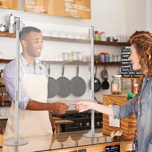 Uprights for 3 Panel Coughing and Sneezing Protective Shield for Retail and Services