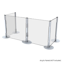 Uprights for 4 Panel Coughing and Sneezing Protective Shield for Retail and Services (Panels NOT Included)