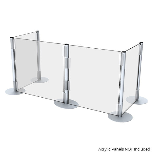 Uprights for 4 Panel Coughing and Sneezing Protective Shield for Retail and Services (Panels NOT Included)