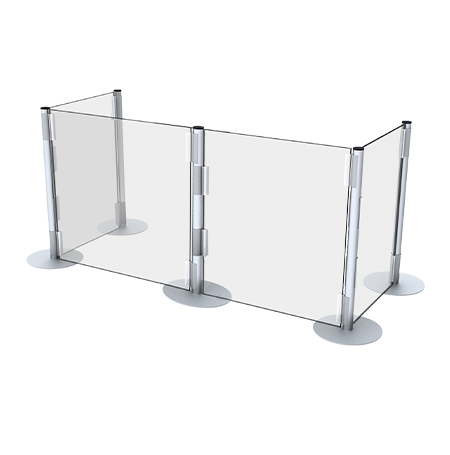 Uprights for 4 Panel Coughing and Sneezing Protective Shield for Retail and Services