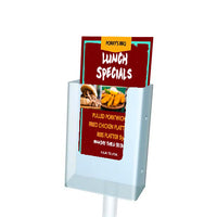 22x28 Modern Poster Display Top Load Sign Stand with Double-Sided Viewing, Indoor Floor Stand in Black & Silver Finishes