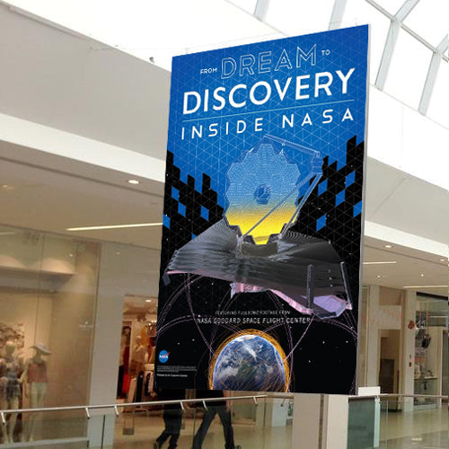 24 x 48 SEG Ceiling Mount Displays | Tension Fabric Displays are available in Single Sided or Double Sided Models as well as Portrait or Landscape Orientation