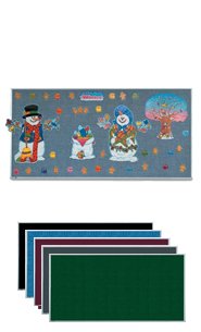 12x72 Vinyl Tackboard Display Board Silver Trim Framed 5 Colors