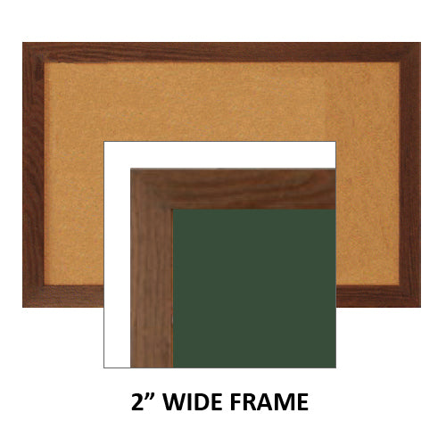 WIDE WOOD FRAME 30 x 40 BULLETIN BOARD (SHOWN IN LANDSCAPE)
