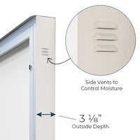 Extreme WeatherPLUS 2 and 3 Door Outdoor Enclosed Dry Erase Marker Boards - White Porcelain Steel Cases in 35+ Sizes