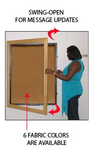 Wide-Wood 24" x 24" Enclosed Bulletin Board SwingFrames
