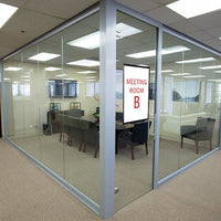 20" x 30" Window Mount is double sided. Display what room it is, where the exit is, or a promotional piece.