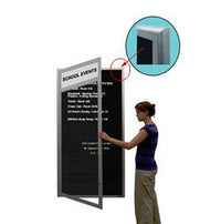 XL Indoor Enclosed Letter Boards with Message Header | Radius Edge Letter Board Cabinet