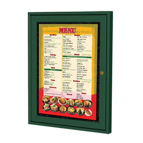 7.75 x 10 Menu Enclosed Wall Outdoor Cork Board Info Center is available in 6 Plastic Lumber Finishes