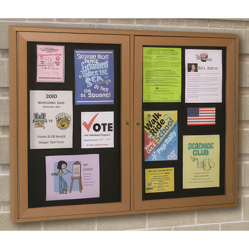 48x36 Wall Indoor Bulletin Board Info Center is available in 6 Plastic Lumber Finishes