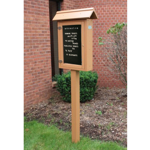 12x20 Freestanding Outdoor Letter Board Info Center is available in 6 Plastic Lumber Finishes