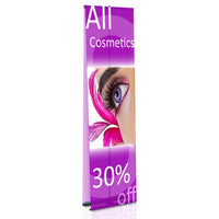 Two-Sided Euro-Style Banner Stands 24" Wide Telescopes 42" to 96" High