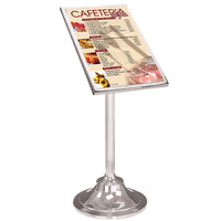 Polished Stainless Steel Ultra Luxury 20x29 Tilted Menu Stand | Portrait Frame