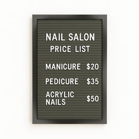 Super Wide-Face Letter Board SwingFrames | Large Bold Metal Frame with Black and Silver Finishes in 7 Sizes + Custom