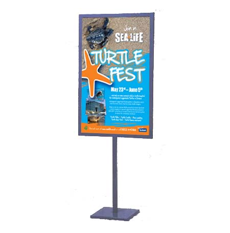 28x44 Jumbo Poster Sign Holder | Single Post Display Stand