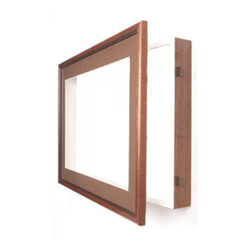 SwingFrame Designer Wood Framed Shadow Box + Interior Lighting | 1" Deep Shadowboxes