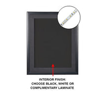 SwingFrame Designer Wood Framed Shadow Box + Interior Lighting | 1" Deep Shadowboxes