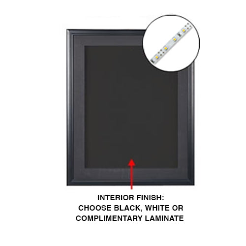 SwingFrame Designer Wood Framed Shadow Box + Interior Lighting | 1" Deep Shadowboxes