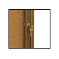 Enclosed Wood Framed Restroom Bulletin Board Display Case 19x28