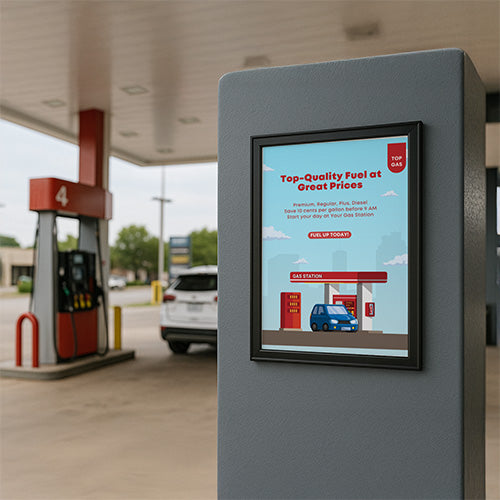 Modern Style 24x36 Snap Frame Poster Sign Holder | Black Metal Picture Frame Finish