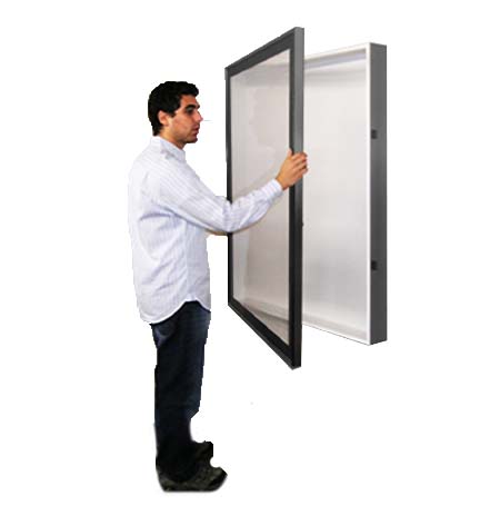 SwingFrame Large Designer Metal Shadow Box 8-Inches Deep with Swing Open Metal Frame in 25+ Sizes