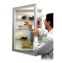 SwingFrame Designer Metal Frame Shadow Box 8" Deep  + Glass Shelves