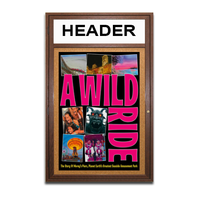 Indoor Wood Bulletin Boards Enclosed with Message Header and Light