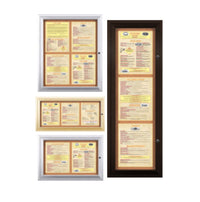 Indoor Enclosed Menu Cases with Lights (11" x 14" Portrait Menus)