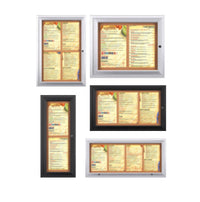 Indoor Enclosed Menu Cases with Lights (8 1/2" x 14" Portrait Menus)