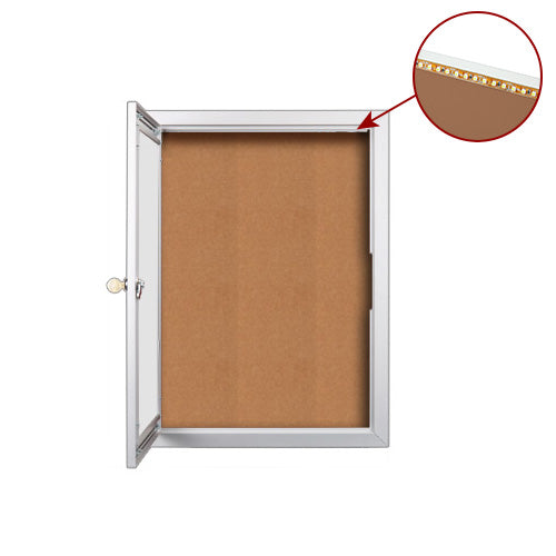 Outdoor Enclosed Poster Swing Cases with Lights (Single Door)