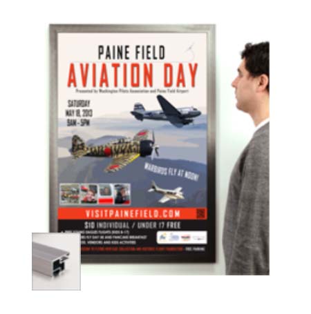 Carbon Steel Poster Display SwingFrames in 35+ Sizes | Quick Change Swing Open Frame