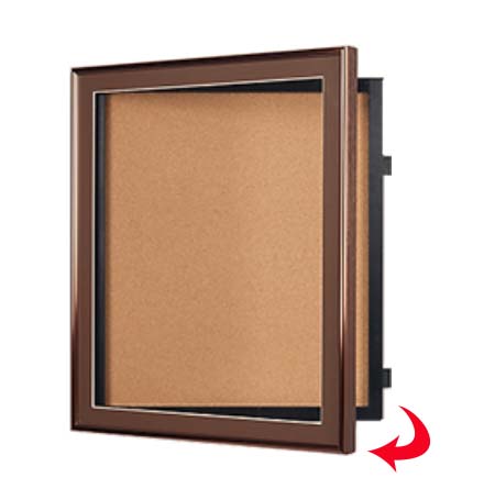 Designer Metal 32" x 44" Enclosed Bulletin Board SwingFrames