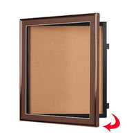 Designer Metal 30" x 36" Enclosed Bulletin Board SwingFrames