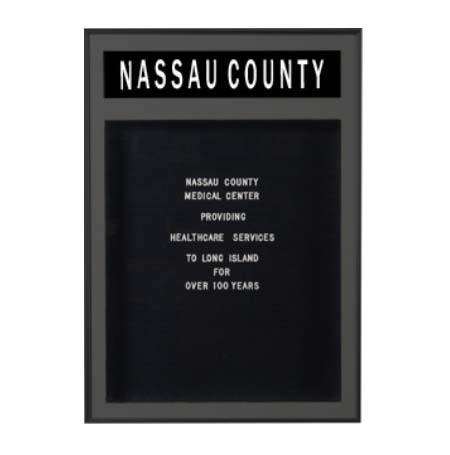 Designer Metal Framed Letter Board SwingFrames with Header & Lights