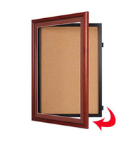 Designer Wood 27" x 39" Enclosed Bulletin Board SwingFrames