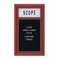 Designer Wood Framed Letter Board SwingFrames with Message Header | Swing Open Changeable Letterboard in 6 Sizes + Custom