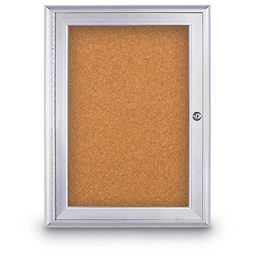 Outdoor Enclosed Poster Display Cases | SwingCase Radius Edge Cabinet Corners + Cork Board Choose 15 Sizes and Custom