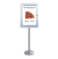 SwingStand Outdoor Enclosed Display Cases with Dry Erase White Board | Magnetic Porcelain on Steel Writing Surface - in 4 Sizes